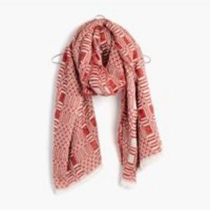 Madewell Cinnamon Geo-Patchwork Scarf NWT